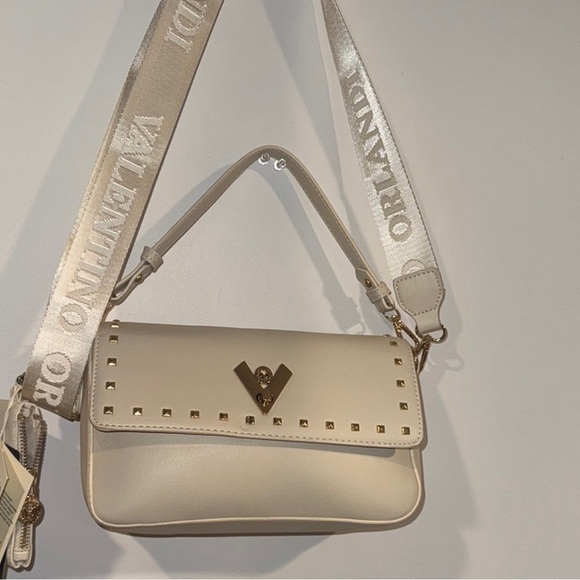 Valentino Orlandi Cream Studded Crossbody Bag - Picture 2 of 10